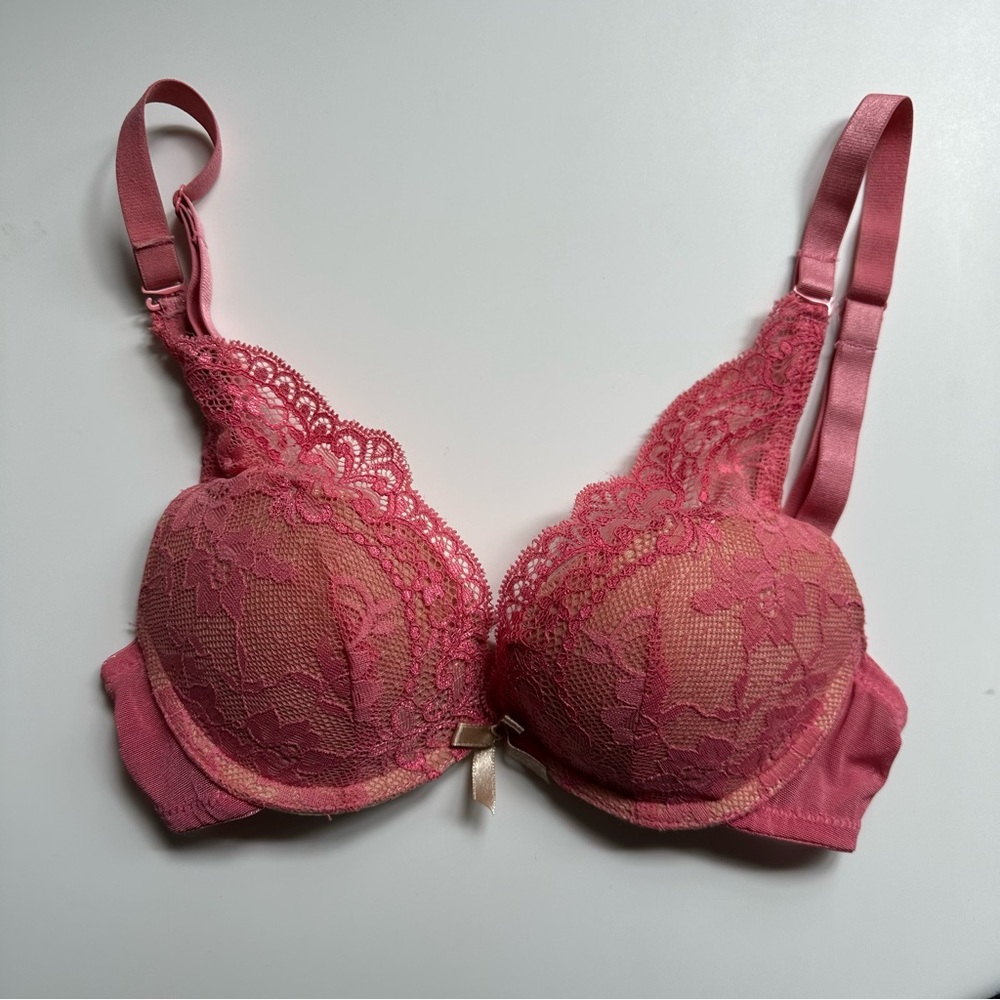 The Little Bra Company,  Lucia Bra, Size 28C, Coral-Pink,
